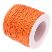 Wachskordel 1.0 mm Orange Rot